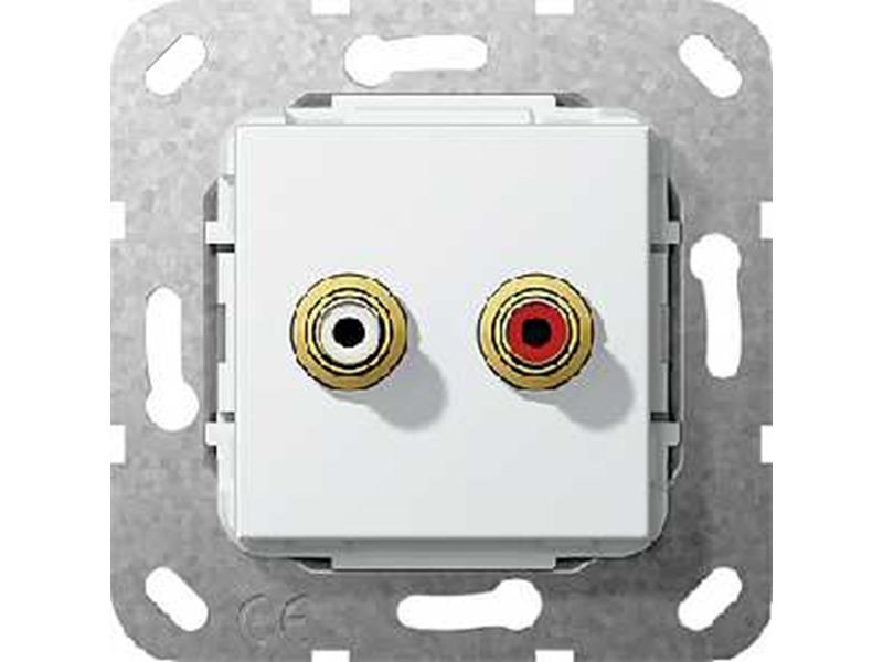 1St. Gira 563303 C-Audio K-Peitsche Einsatz Reinweiß 563303