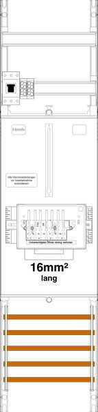 1St. F-Tronic Z1B-16L-ZSK-HSP Zählerfeld Z1B-16L-ZSK-HSP, 1-feldrig, H=1050mm, 1-3.HZ, 16mm² l. Kabel,1 ZSK-Set,1 HSP 7141508