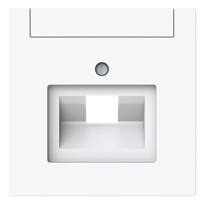 1St. Busch-Jaeger 1803-44G Zentralscheibe mit Beschriftungsfeld Kommunikations-Steckverbinder 1-fach studioweiß - Busch-art linear® studioweiß 2CKA001710A4219