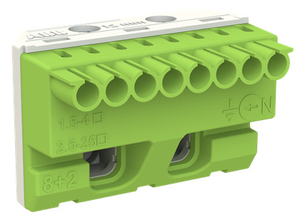1St. Striebel & John ZK82G PE-Klemmenblock 8x4+2x25qmm Quick-Steckklemme 2CPX062758R9999