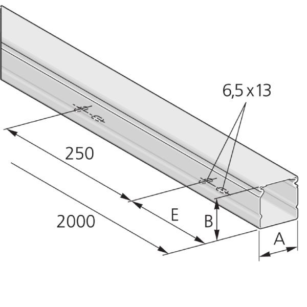 100St. PFLITSCH PIK 200/ 60 S Installationskanal 2000mm lang