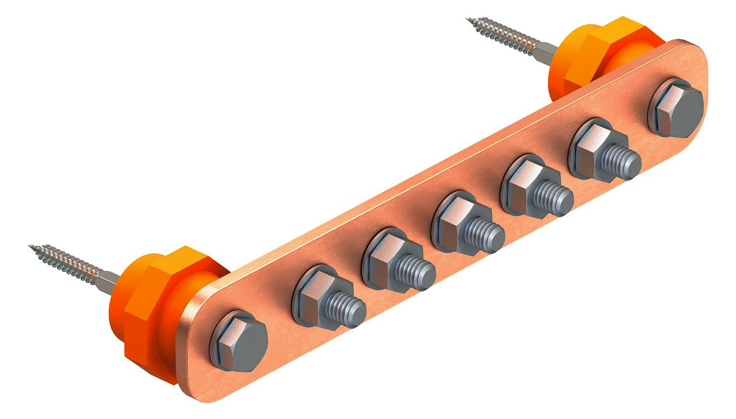 1St. OBO Bettermann 1802 5 CU Potentialausgleichsschiene BigBar / 5 An