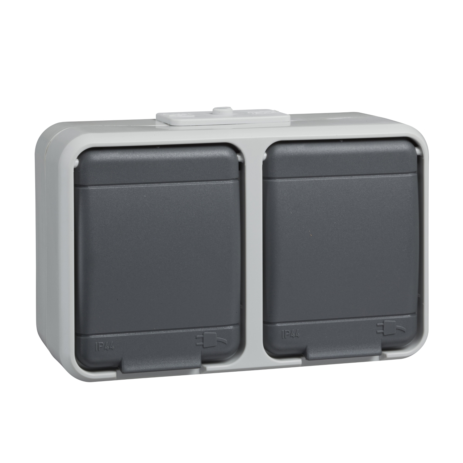 1St. Elso 445409 Steckdose 2-fach 16A waagerecht AquaTop Steckklemme licht/basaltgrau...
