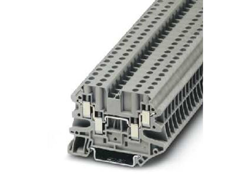 1St. Phoenix Contact UT 4-QUATTRO Durchgangsklemme 500 V 32 A Schraubanschluss Anzahl der Anschlüsse: 4 0,14 mm² - 6 mm² AWG: 26 - 10 B=6,2 mm H=46,9 mm grau Montageart: NS 35/7,5, 1St. Phoenix UT 4-QUATTRO Durchgangsklemme 500 V 32 A Schraubanschluss Anzahl der Anschlüsse: 4 0,14 mm² - 6 mm²