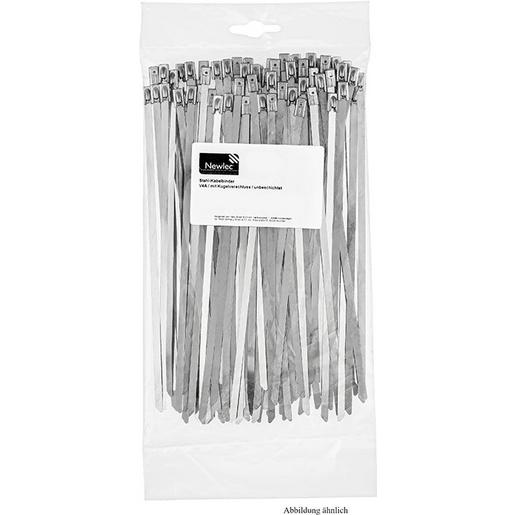 100St. NKABIST7,9x290.01 Edelstahlkabelbinder mit Kugelverschluss