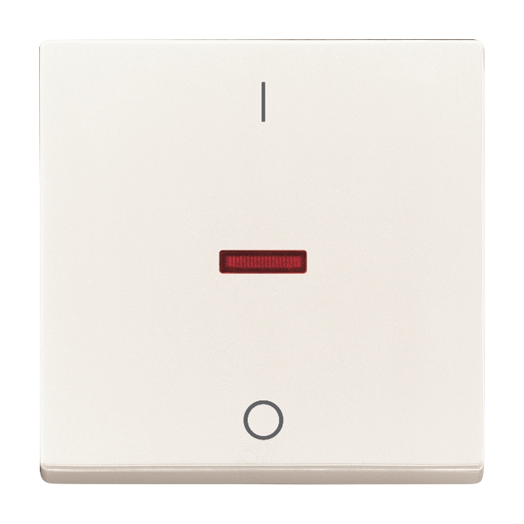 1St. Busch-Jaeger 1788-84 Wippe mit Aufdruck, mit kleiner roter Kalotte carat studioweiß