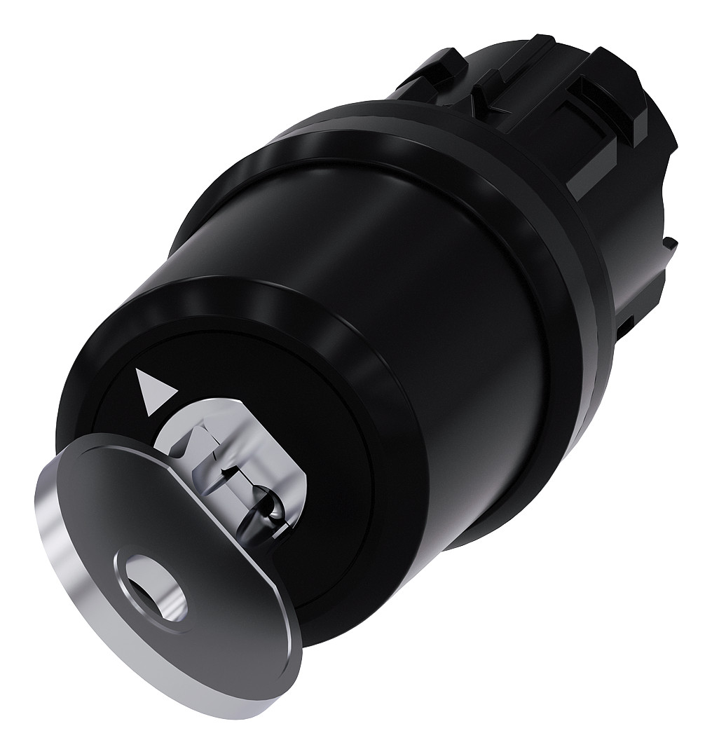 1St. Siemens 3SU1000-5BF01-0AA0 Schlüsselschalter Siemens, 22 mm, rund,