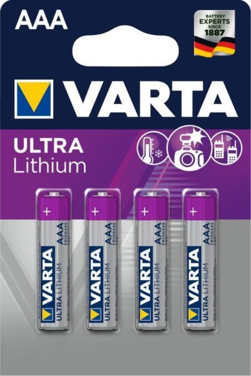1Pk Varta Professional Lithium Micro 6103 1,5V ***Blister a 4 Stück***