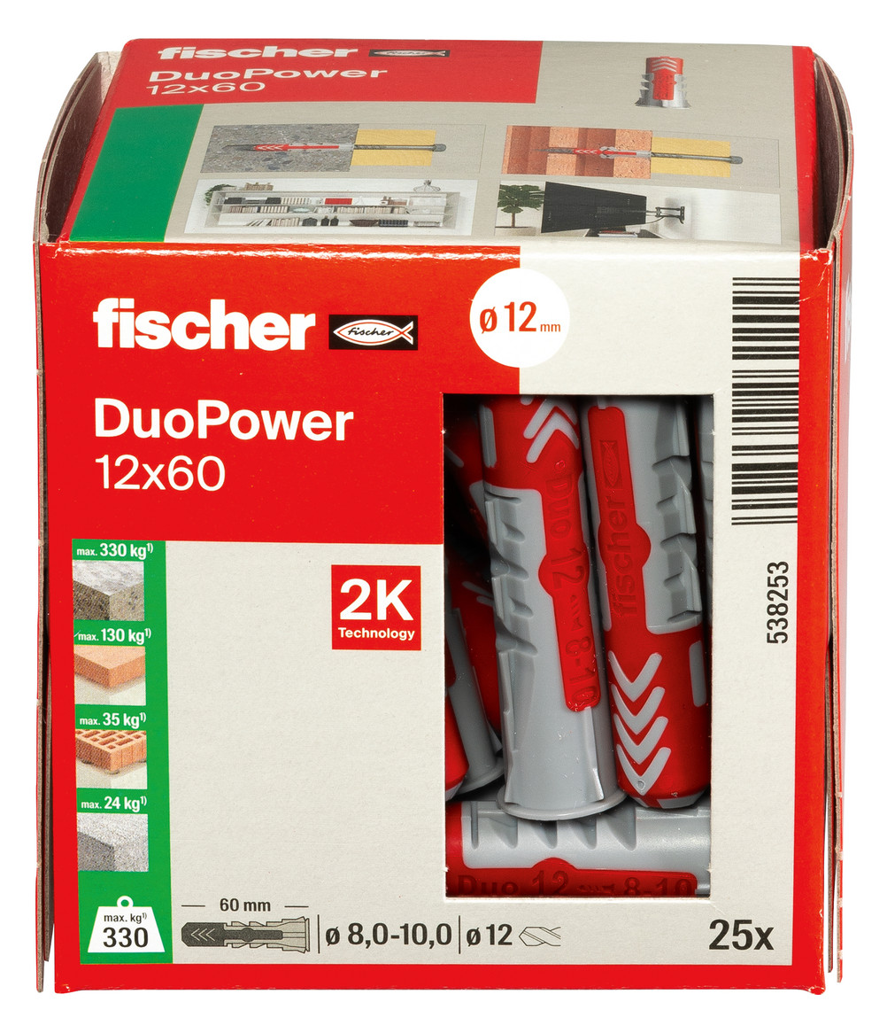 25St. FISCHER 538253 DuoPower 12x60 LD 25St. Fischer 538253 DuoPower 12x60 LD