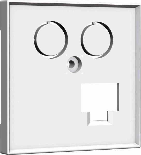 1St. Homeway HW-Z0LRWG55V1 Zentralplatte one. TV+LAN 55x55mm rw