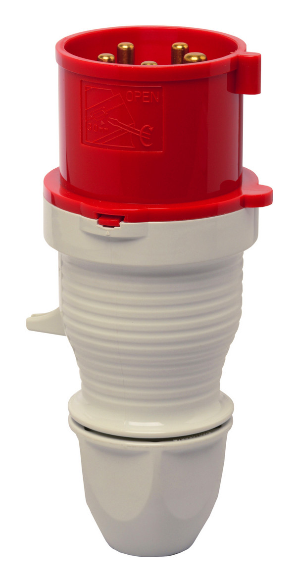 1St. Walther 230 CEE Kraftstromstecker 5x 32A IP44 rot 1St. Walther 230 CEE Kraftstromstecker 5x 32A IP44 rot