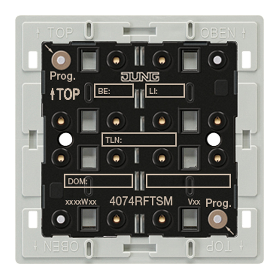 1St. Jung 4074RFTSM KNX Funk-Tastsensor-Modul Adapterrahmen 4fach 4074 RF TSM