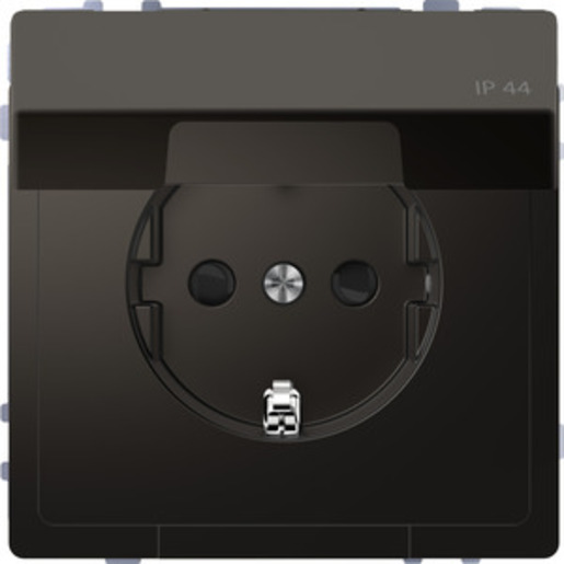 1St. Merten MEG2314-6034 Steckdose mit Klappd., IP44, BRS, Anthrazit matt, System Design