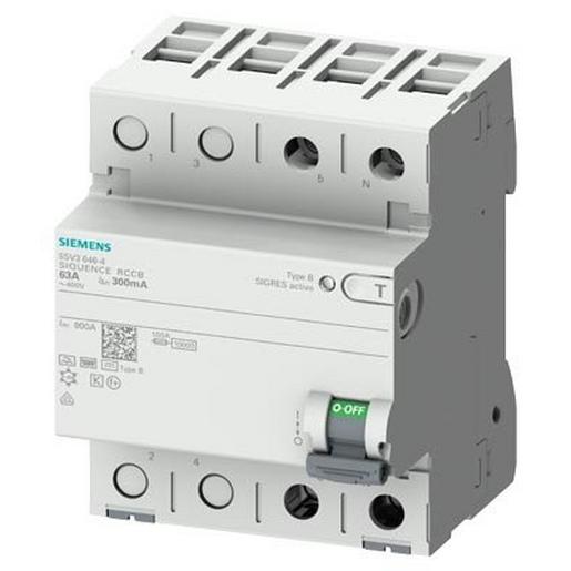 1St. Siemens 5SV3322-4 FI-Schutzschalter, 2-polig, Typ B, kurzzeitverzögert
