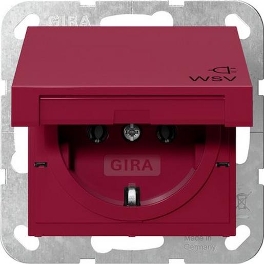 1St. Gira 4454108 Steckd. KD WSV System 55 Rot
