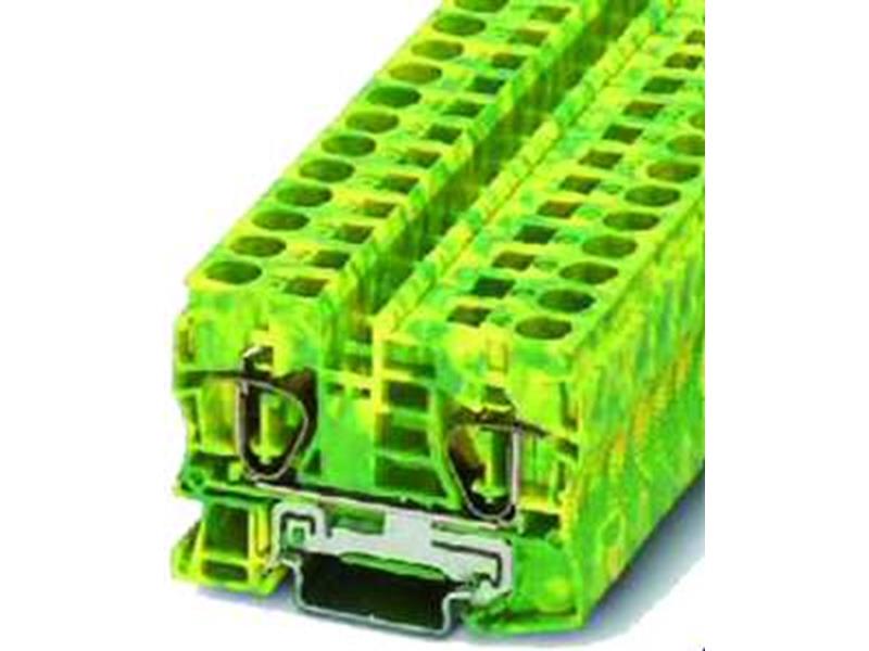 1St. Phoenix ST 10-PE Schutzleiter-Reihenklemme Zugfederanschluss Anzahl der Anschlüsse: 2 Polzahl: 1 0,2 mm² -