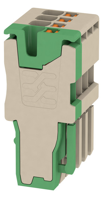 100St. WEIDMÜLLER APG 1.5/4-3BG-GN Stecker (Klemmen), PUSH IN, 1.5 mm2, 500