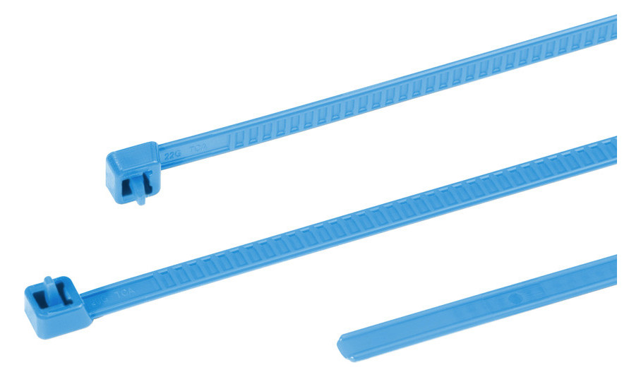 100St. Hellermann Tyton LR55R-PA66-BU (25) Kabelbinder lösbar 196x4,8 LR55R PA66 Bl