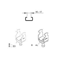 1St. Niedax B 34 AL Hammerfuß-Bügelschelle, für Kabel- 30-34 B34AL
