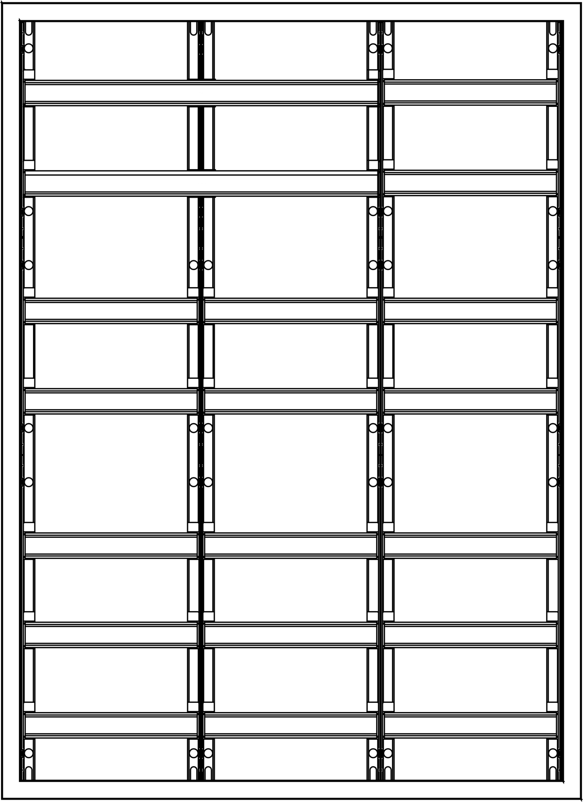 1St. F-Tronic VS3-7-RK Verteilerschrank VS3-7-RK, 3-feldrig, 7r, Reihenklemmen, 1100x800x210mm 7110720