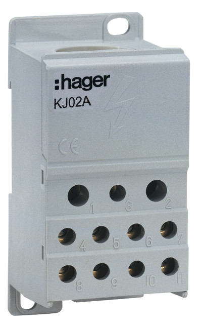 1St. Hager KJ02A Verteilerblock 250A 1polig 1St. Hager KJ02A Verteilerblock 250A 1polig