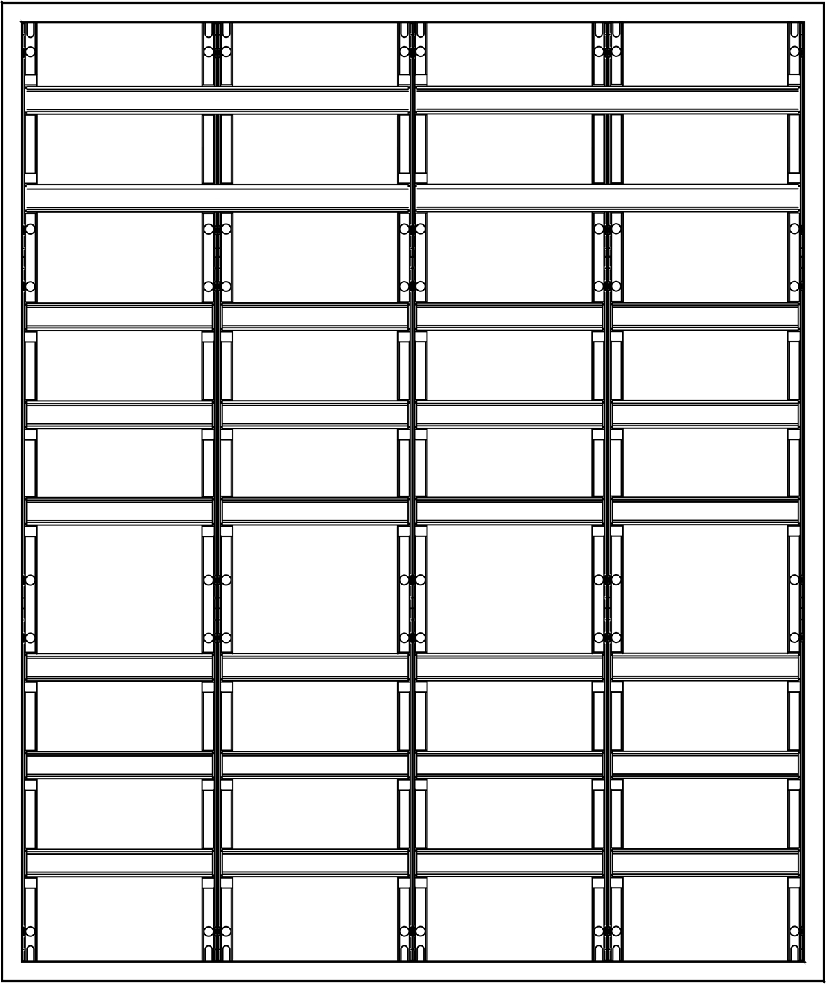 1St. F-Tronic VS4-8-RK Verteilerschrank VS4-8-RK, 4-feldrig, 8r, Reihenklemmen, 1250x1050x210mm 7110726