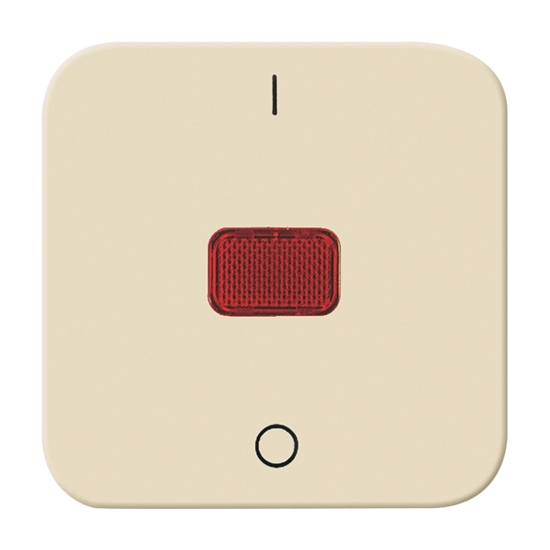 1St. Busch-Jaeger 2508-212 Wippe für Wechselschalter mit roter Kalotte, mit Aufdruck Busch-Duro 2000 SI cremeweiß