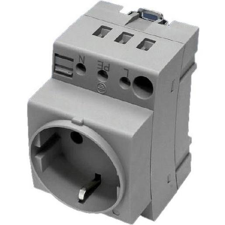1St. Rittal SZ 2506.120 Steckdose für Tragschienenmontage, 250V