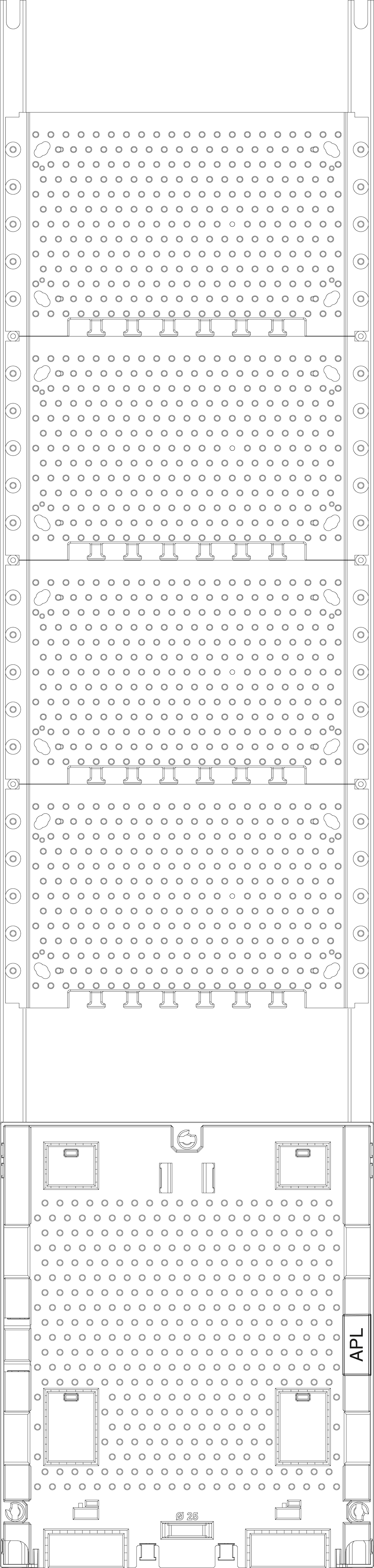 1St. F-Tronic KX7APZ Kommunikationsfeld KX7APZ, 1-feldrig, H=1050mm, APZ-Platz, inkl. APL-Set 7141663