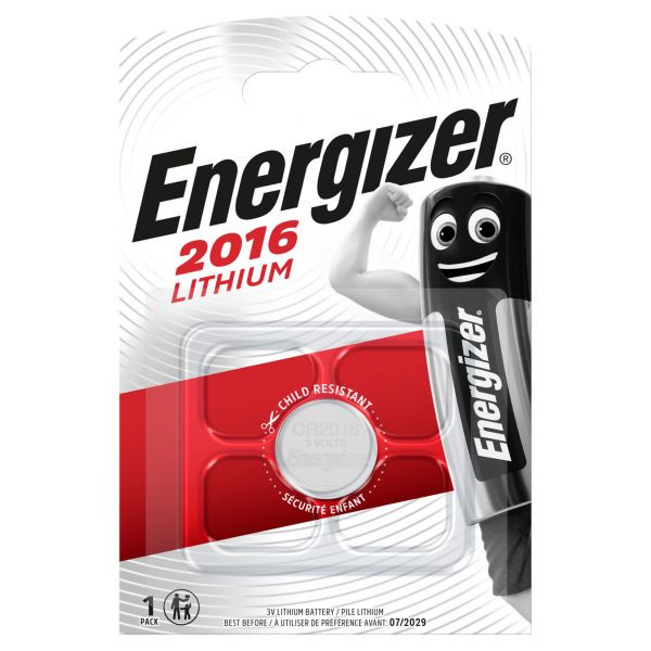 5St. ENERGIZE CR2016 (1 Stk.) CR2016 Lithium 3,0Volt 1er Blister