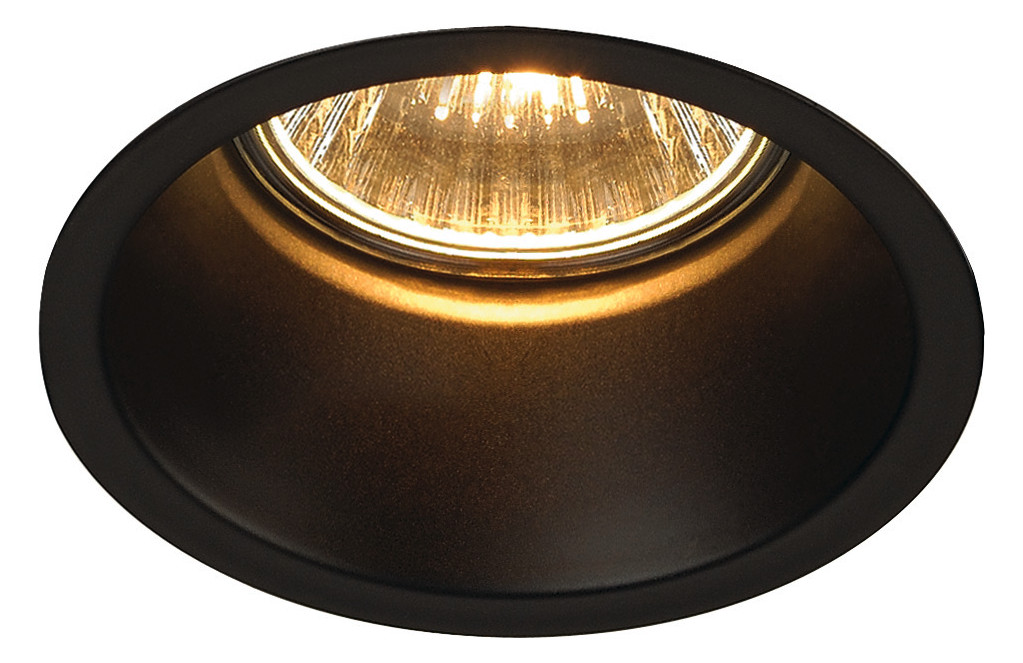 1St. SLV 112910 HORN GU10 Downlight, rund, mattschwarz