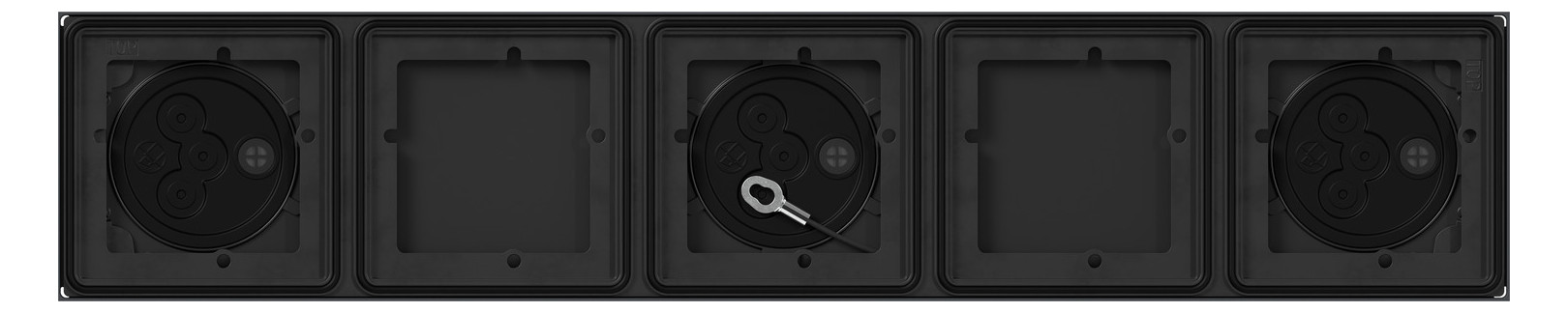 1St. Gira Gehäuse 5f flächenbündig 551500 System 106