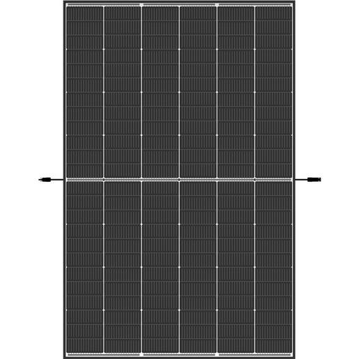 1St. Trina Solar TSM-NEG9R.28 450W Vertex S+ - 450 Watt, Monokristallines Doppelglas-Photovoltaik-Modul mit schwarzem Rahmen und weißer Rückseite. 120 Drittelzellen. N-Type