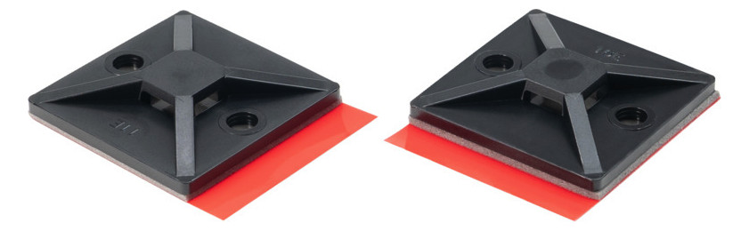 100St. Hellermann MB4APT-A-PA66-BK (100) Klebesockel 28x28mm