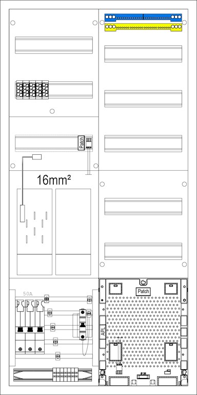 1St. F-Tronic EHZ54APZ-16-50-TIEHZ EHZ54APZ-16-0050-TIEHZ, 1 ZP, 16mm²,1R, 1 VAPZ incl. APL-E-S, 1 DS, 1 SLS 50A, TIEHZ 7121864