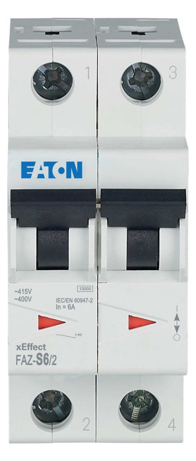 1St. Eaton FAZ-S6/2 LS-Schalter 6A 2p 278809 S-Char 278809