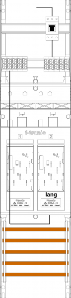 1St. F-Tronic E16-10-10L-PV Zählerfeld E16-10-10L-PV, 1-feldrig, H=1050mm, 2-eHZ, Kaskade, 1 HSP 7141030