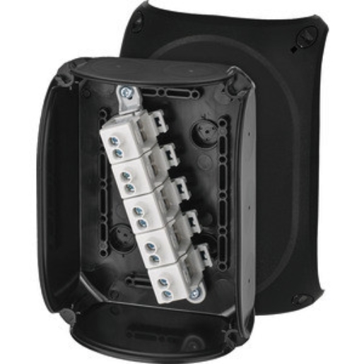 1St. Hensel KX 1010 C Kabelabzweigkasten 2,5-10 qmm 5polig, schwarz, Ex-Zone 2 und 22 62000338 KX1010C