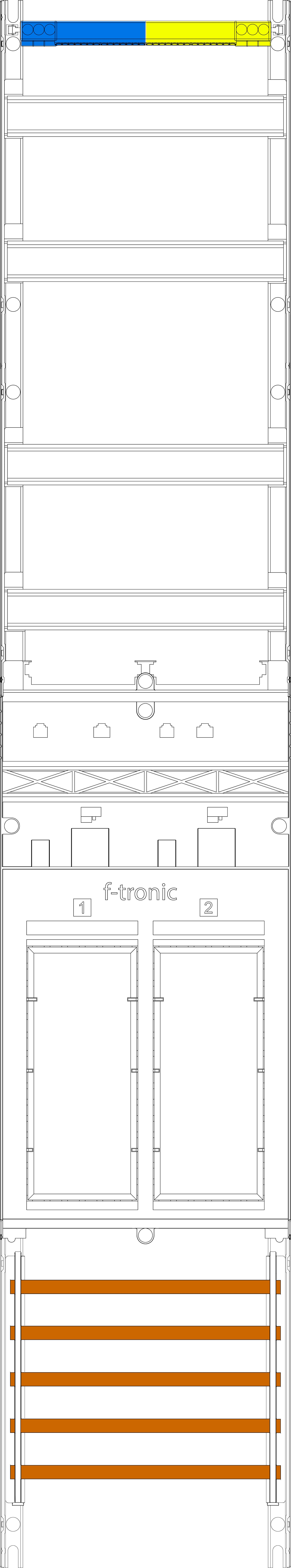1St. F-Tronic RE10 Reservefeld RE10, 1-feldrig, H=1350mm, 2 Res. eHZ 7143600