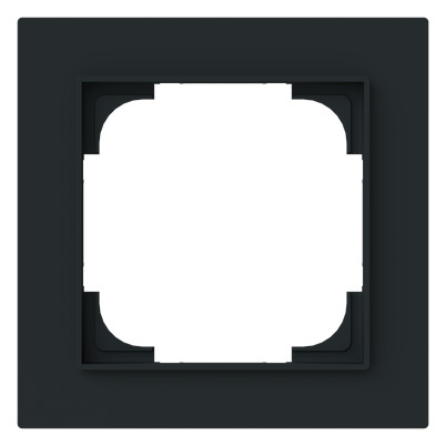1St. Busch-Jaeger 1721-4Rahmen 1-fach schwarz matt