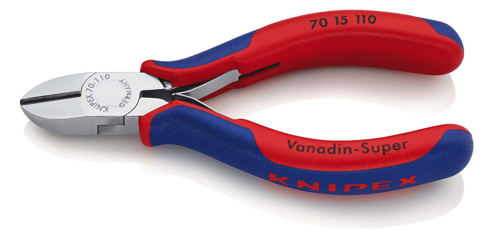 1St. Knipex Seitenschneider 7015110 110mm verchr., starkw. Kunststoffhülle
