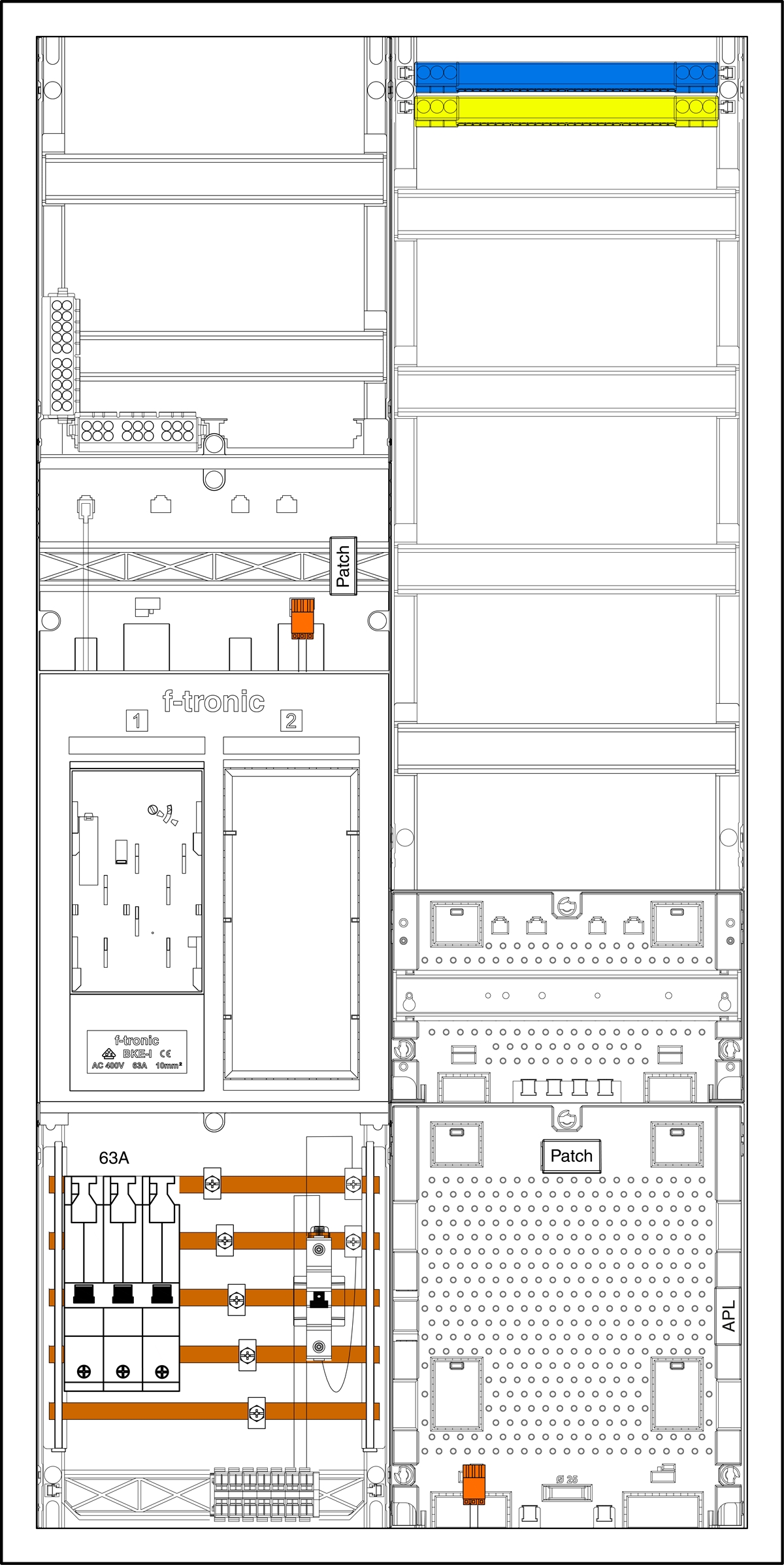 1St. F-Tronic EHZ721APZRFZ63B10 EHZ721APZRFZ63B10, 1 ZP,DS,1 R, 1 VAPZRFZ inkl. APL, SLS 63A, SPVGB10, 2 PPV, 1 PL150 7195148