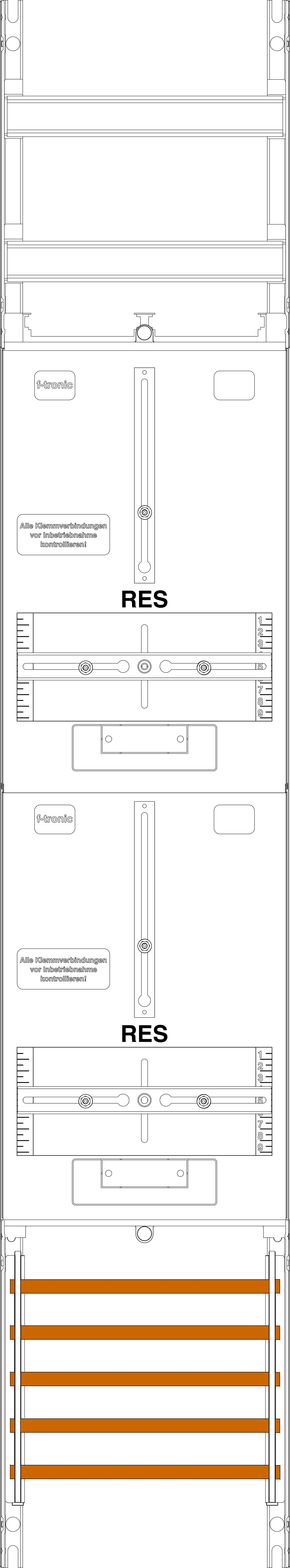 1St. F-Tronic R16LUX Reservefeld R16LUX, 1-feldrig, H=1350mm, 2 Res. 3.HZ 7145151