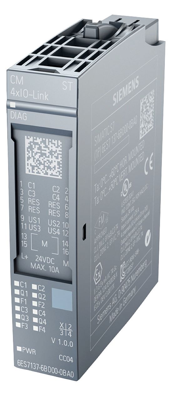 1St. Siemens 6ES7137-6BD00-0BA0 Simatic ET 200SP, CM 4xIO -Link ST Kommu