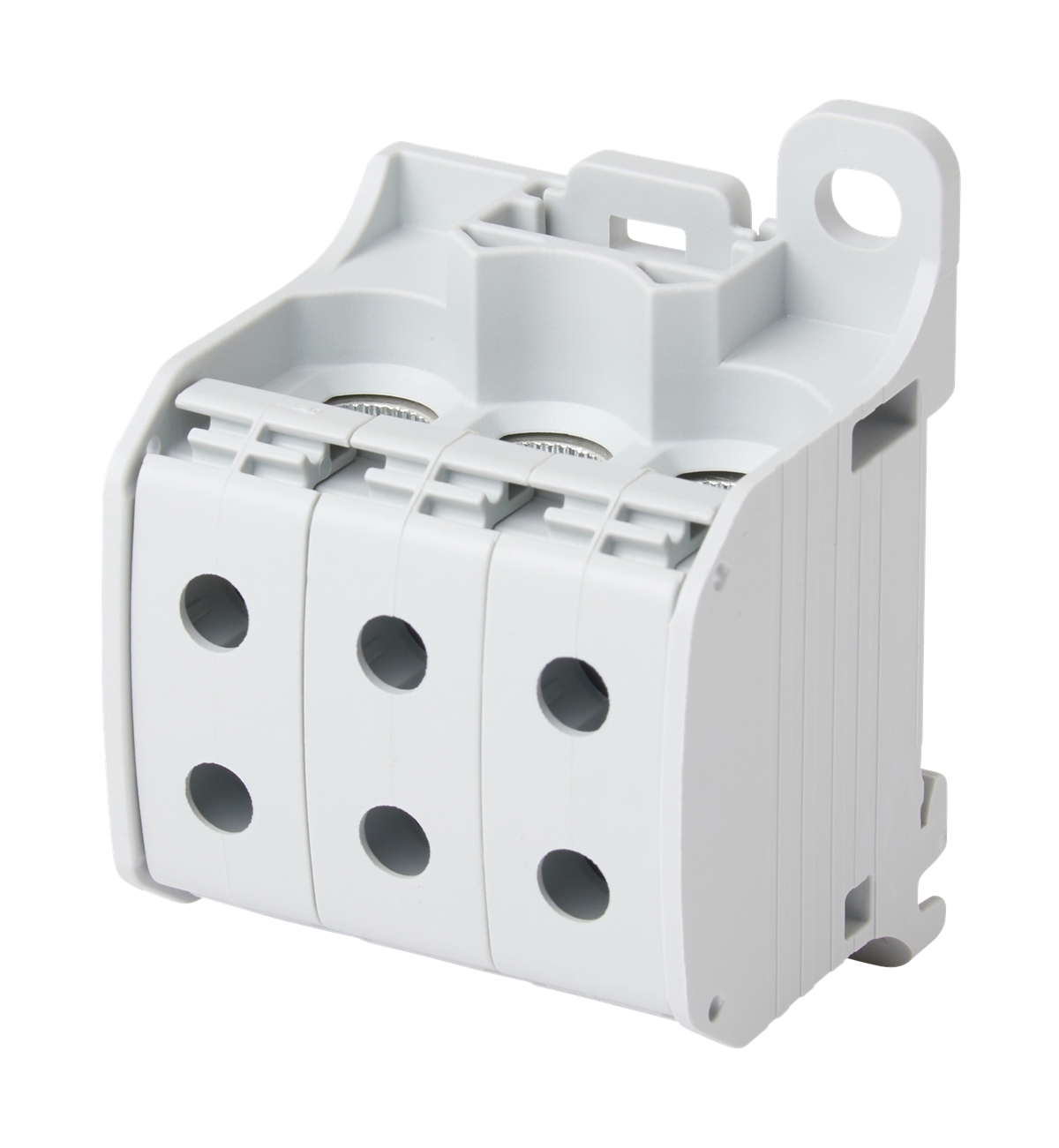 3St. F-Tronic RKA50-1-6gr Reihenklemme 50mm², 1polig, 6 Anschlüsse, grau, CU/AL, RKA50-1-6gr 7730063