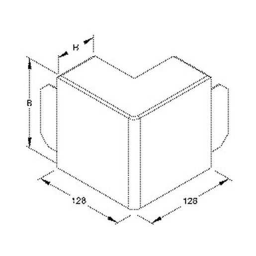 2St. Kleinhuis A60110.3 RW Außeneck 90, mit Laschen