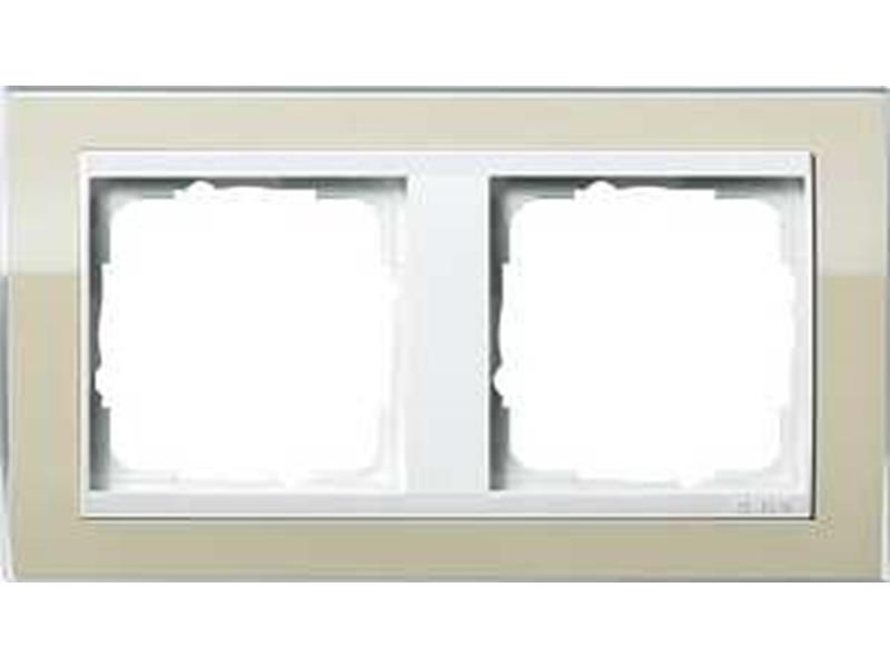 1St. Gira 0212773 Rahmen 2fach für Reinweiß Gira Event Klar Sand