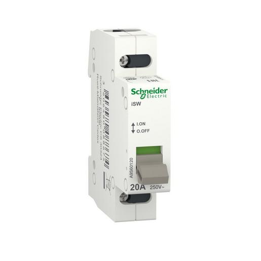 1St. Schneider Electric A9S60120 Lasttrennschalter iSW, 1P, 20A, 250V