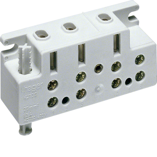 1St. Hager KJ10S Zählersteckklemme universZ Wechselstrom 63 A sperrbar mit TRE-Anschlussklemmen