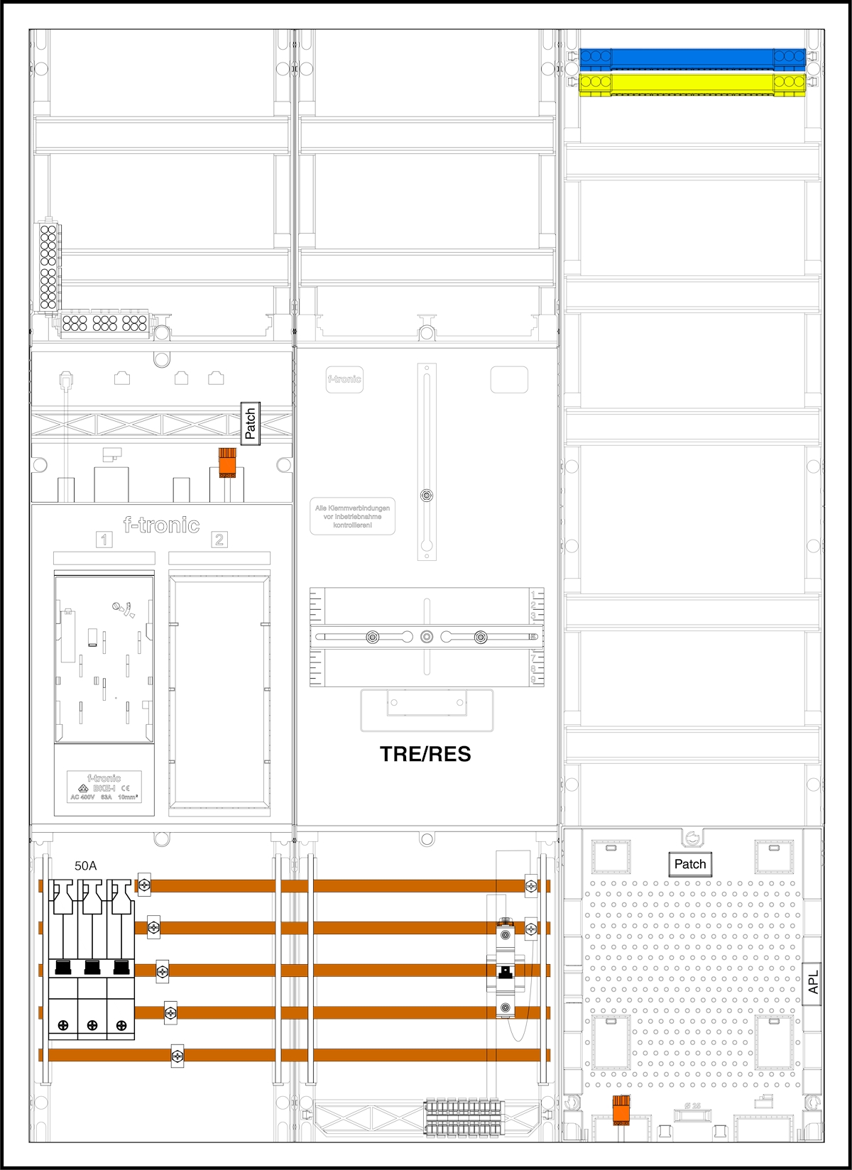 1St. F-Tronic EHZ731TAPZ50B6 EHZ731TAPZ50B6, 1 ZP,DS, 1 TRE, 1 VAPZ inkl. APL, SLS 50A, SPVGB6, 2 PPV, 1PL150 7195425